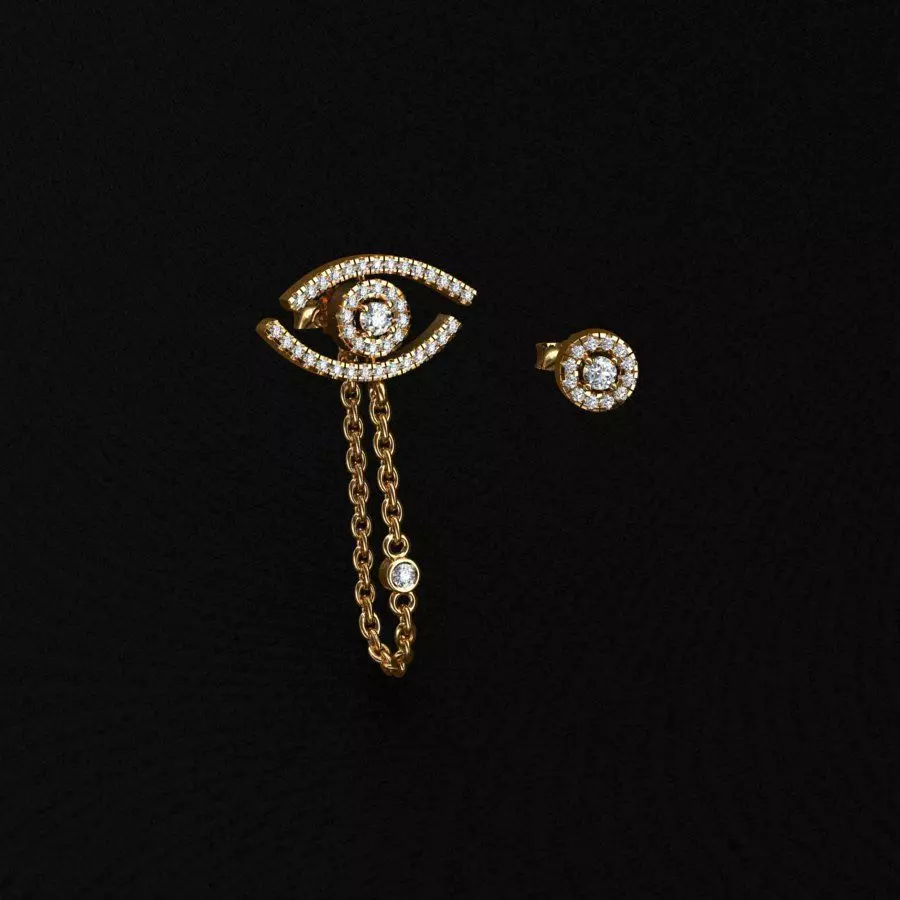  Messika-Earrings 3D print model_0