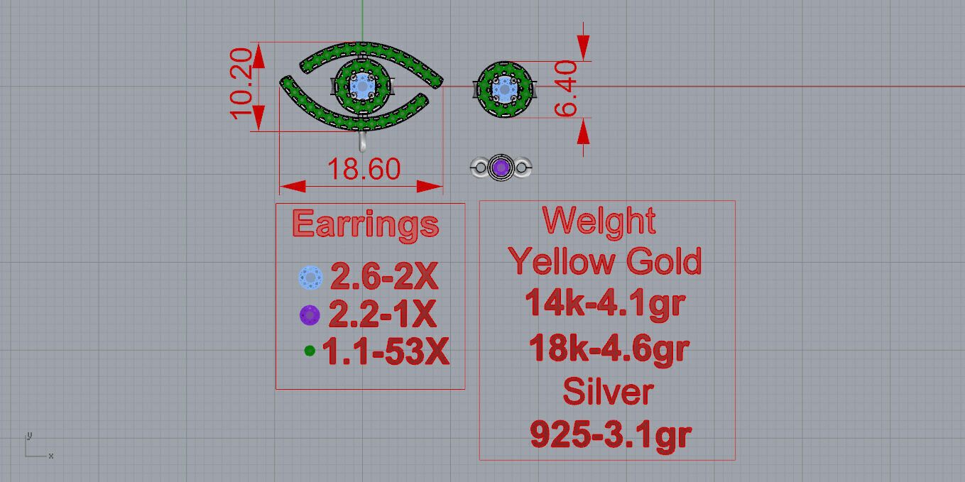  Messika-Earrings 3D print model_3