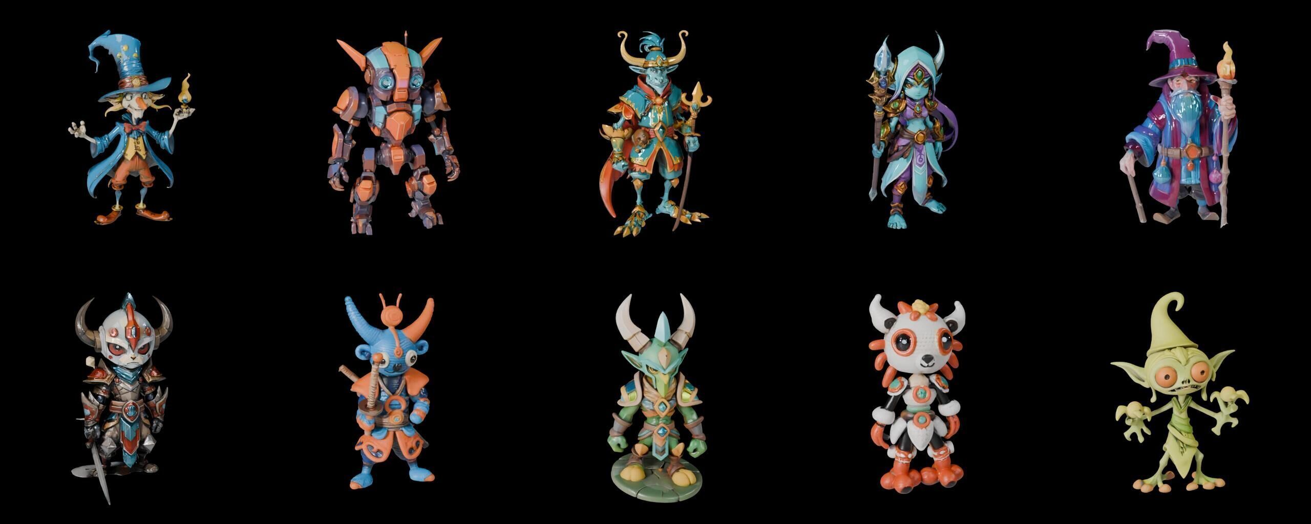Base Warrior bundle 14 pack 100 fbx Low-poly 3D model_19