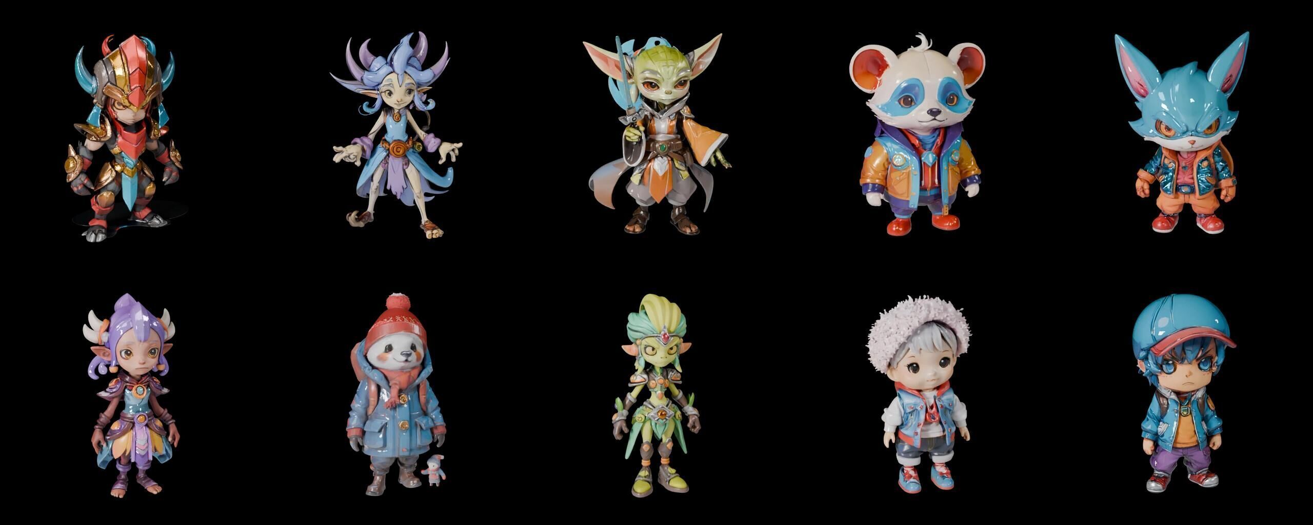 Base Warrior bundle 14 pack 100 fbx Low-poly 3D model_17