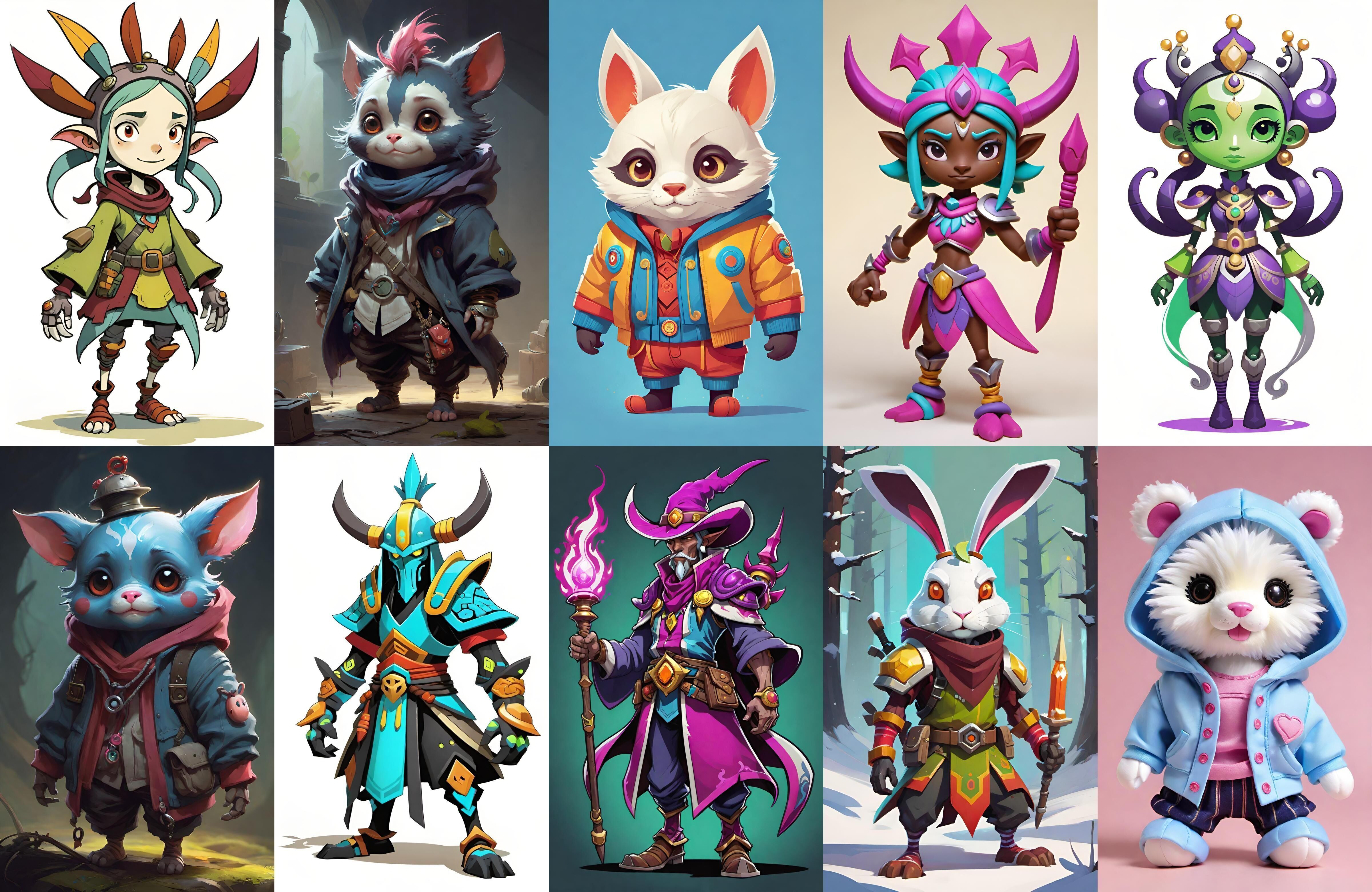 Base Warrior bundle 14 pack 100 fbx Low-poly 3D model_4