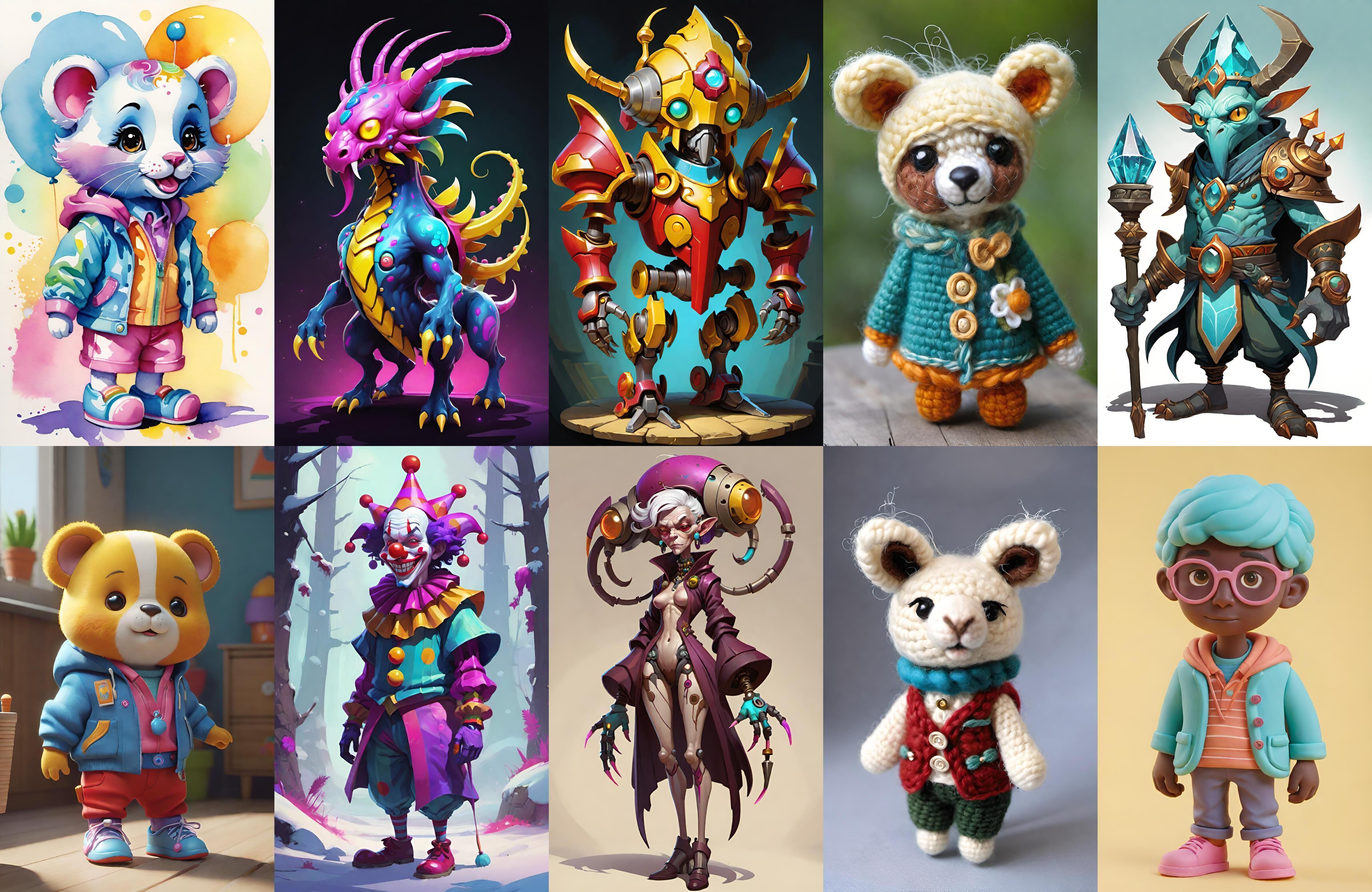 Base Warrior bundle 14 pack 100 fbx Low-poly 3D model_8