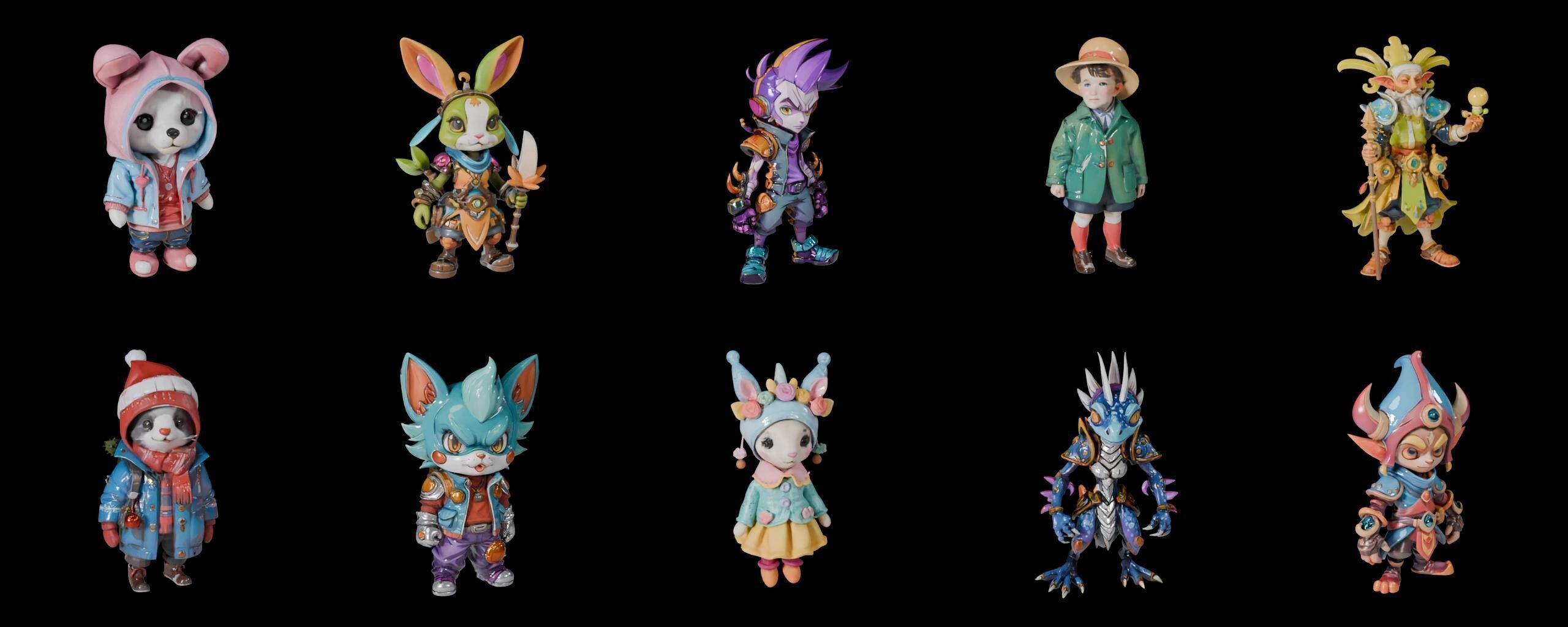 Base Warrior bundle 14 pack 100 fbx Low-poly 3D model_7