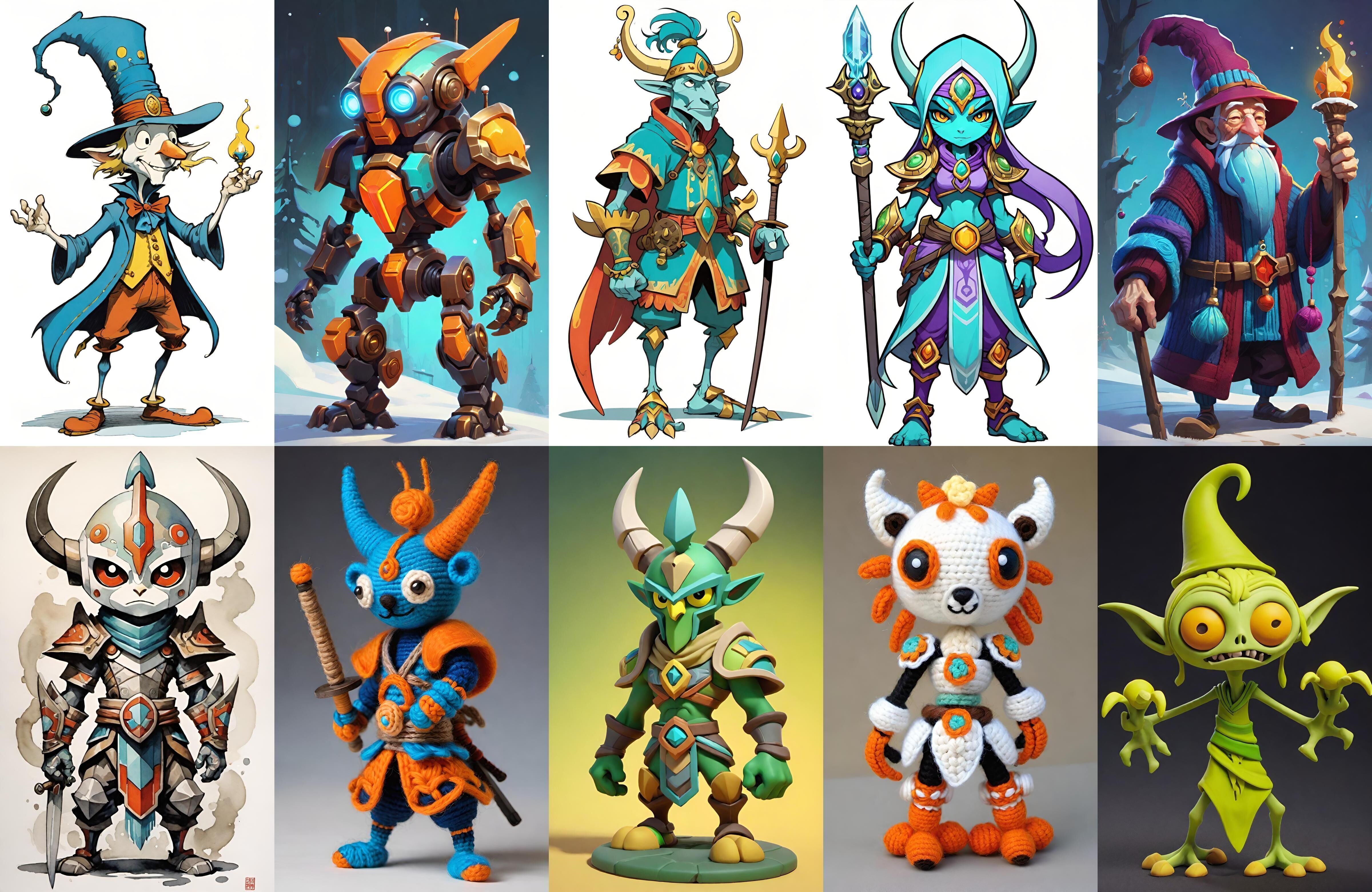 Base Warrior bundle 14 pack 100 fbx Low-poly 3D model_18