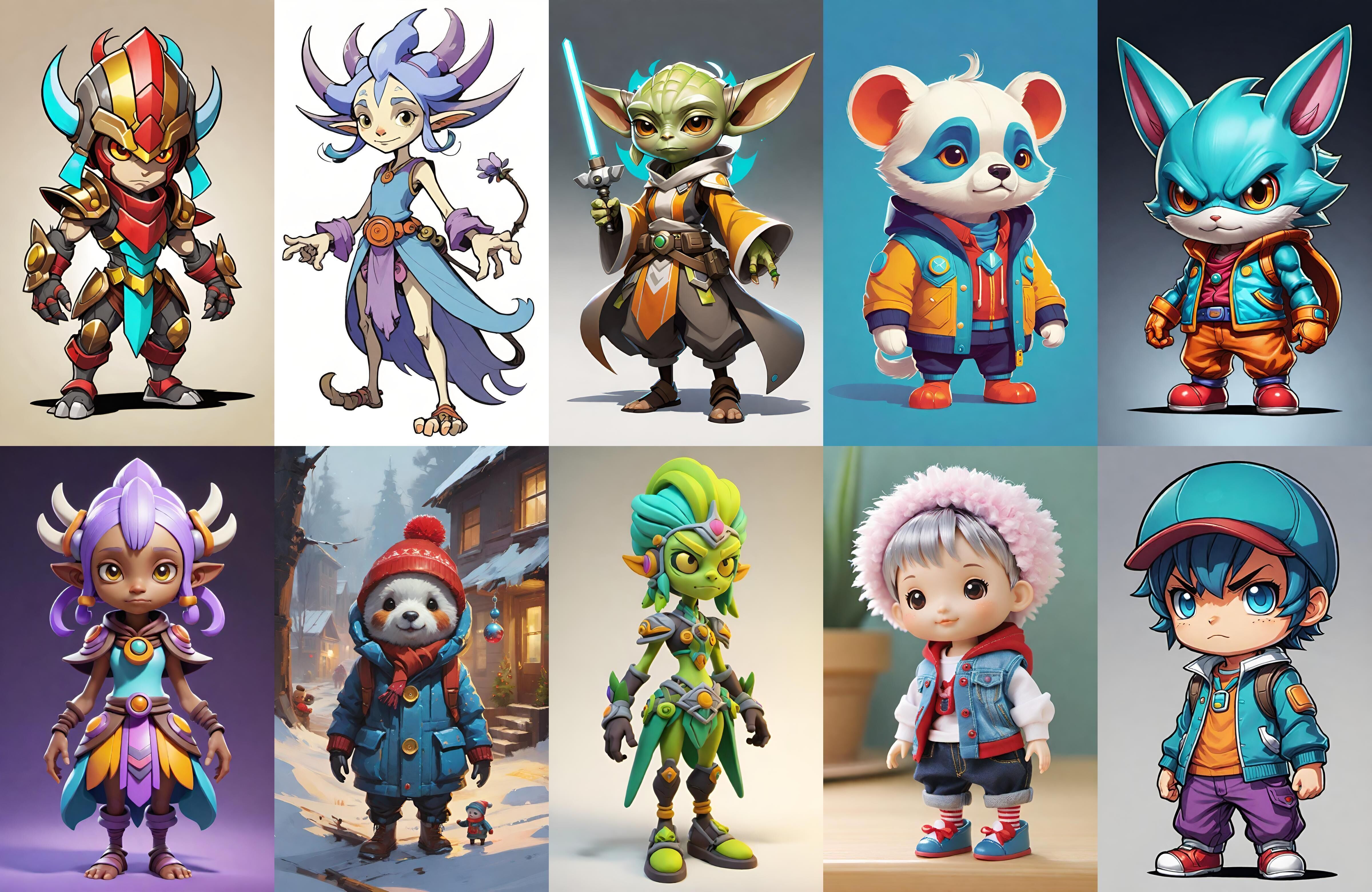 Base Warrior bundle 14 pack 100 fbx Low-poly 3D model_16