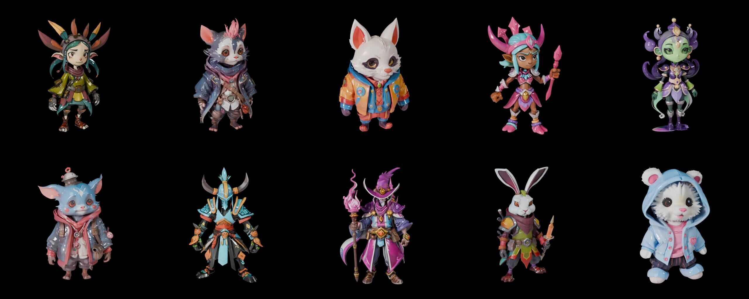 Base Warrior bundle 14 pack 100 fbx Low-poly 3D model_5