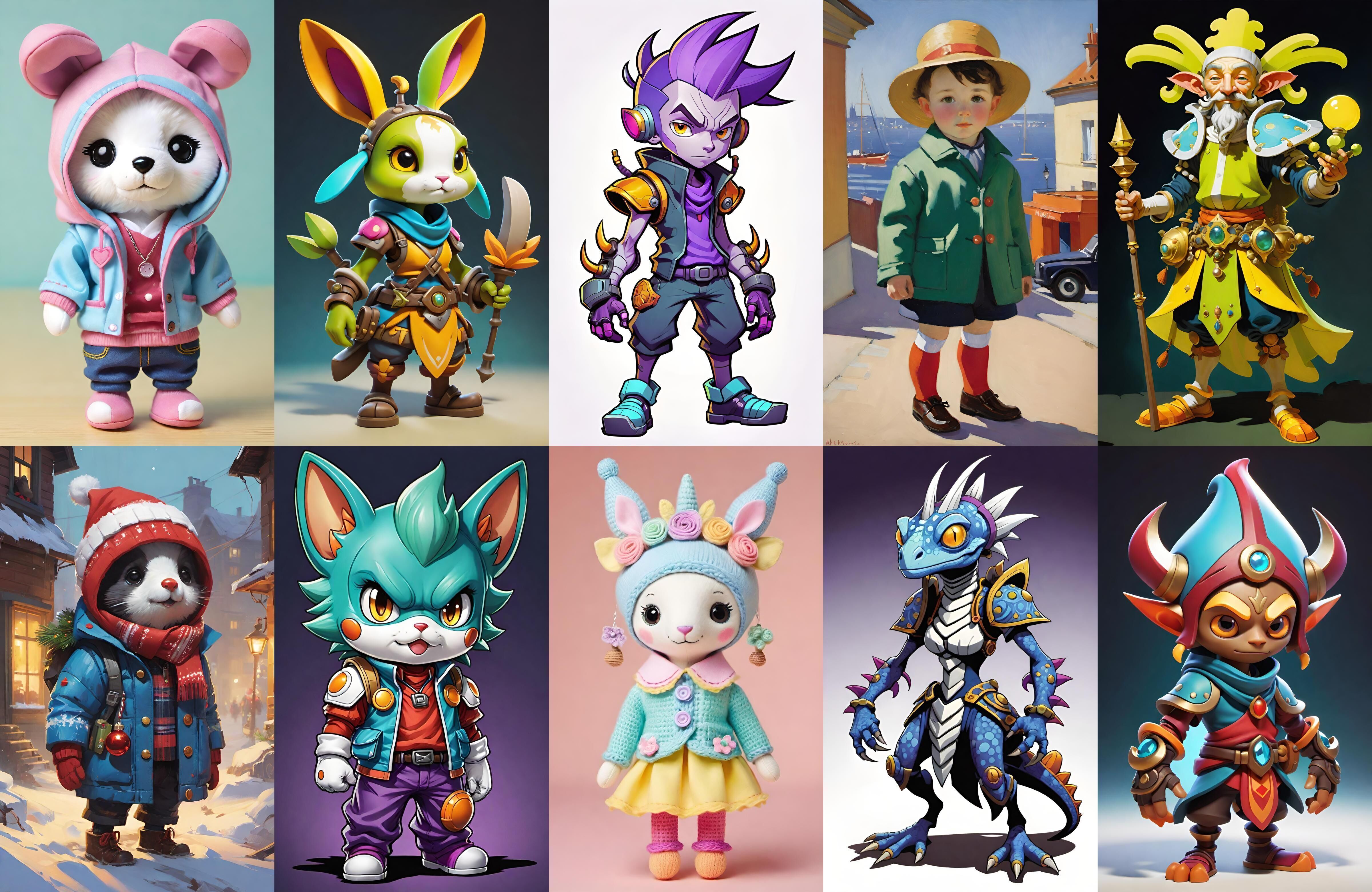 Base Warrior bundle 14 pack 100 fbx Low-poly 3D model_6