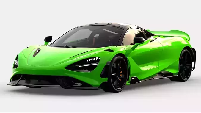 High Poly 3D-Car inspired by MC Laren 765t
