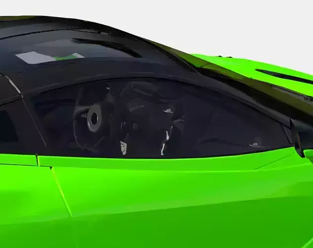 Unbranded High Poly British Racingcar Game Ready 3D model 4