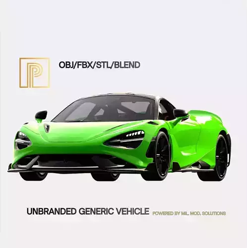 Unbranded High Poly British Racingcar Game Ready
