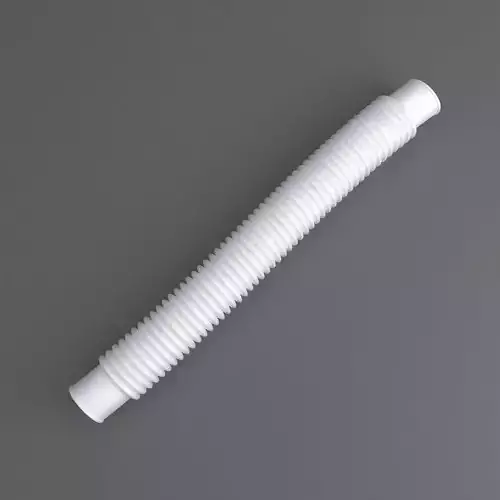 Hog Oval Corrugated Hose 01 White 3D model