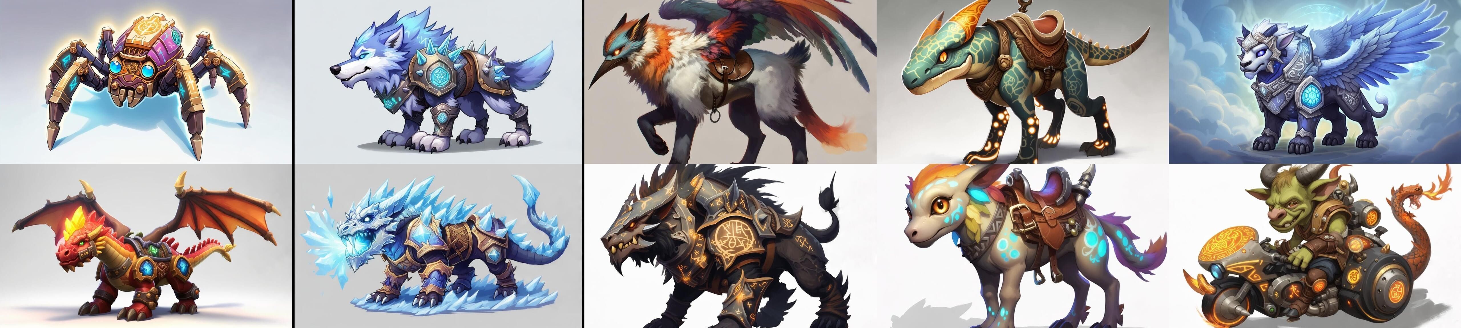 Base Mount bundle 8 pack 81 fbx Low-poly 3D model_4