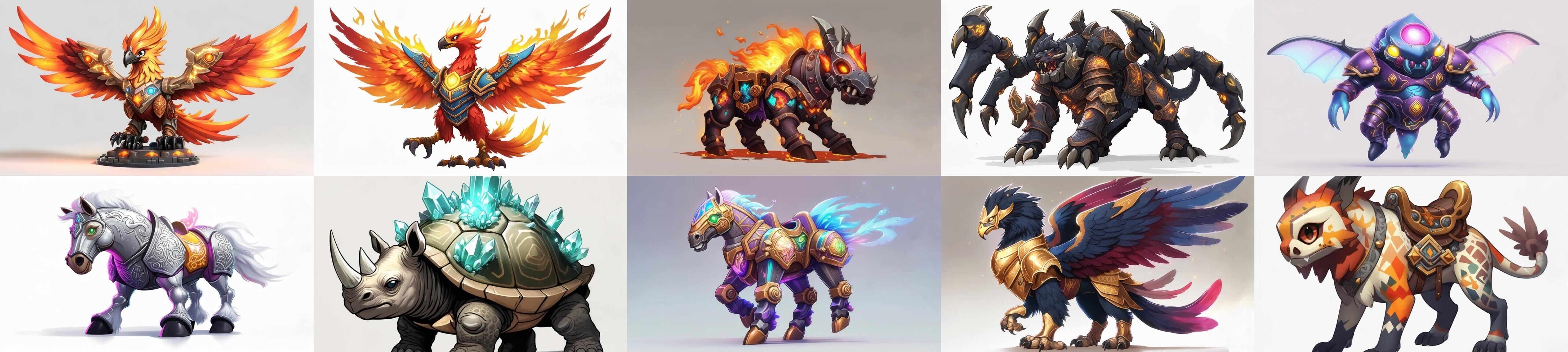 Base Mount bundle 8 pack 81 fbx Low-poly 3D model_2