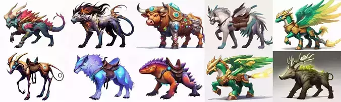 Base Mount bundle 7 pack 100 fbx