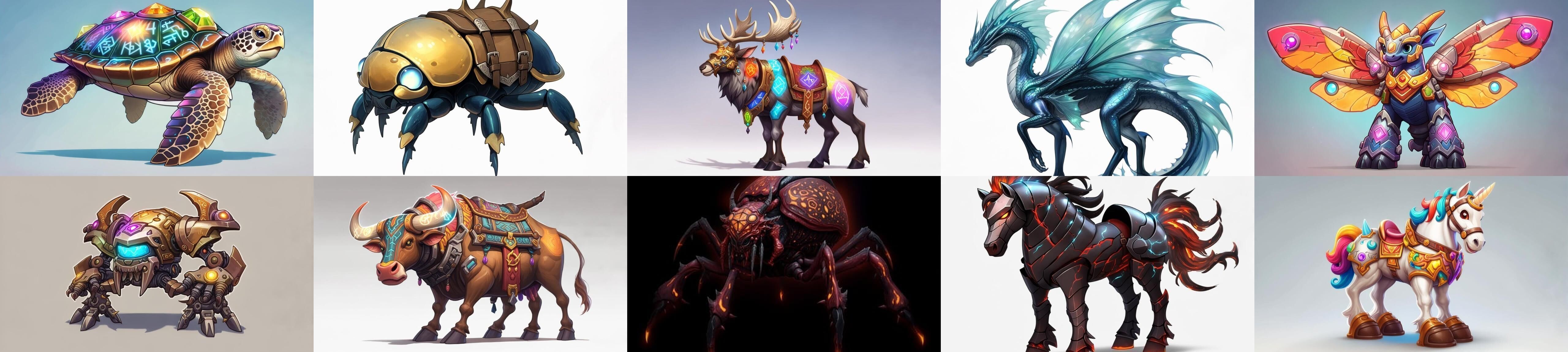 Base Mount bundle 7 pack 100 fbx Low-poly 3D model_16