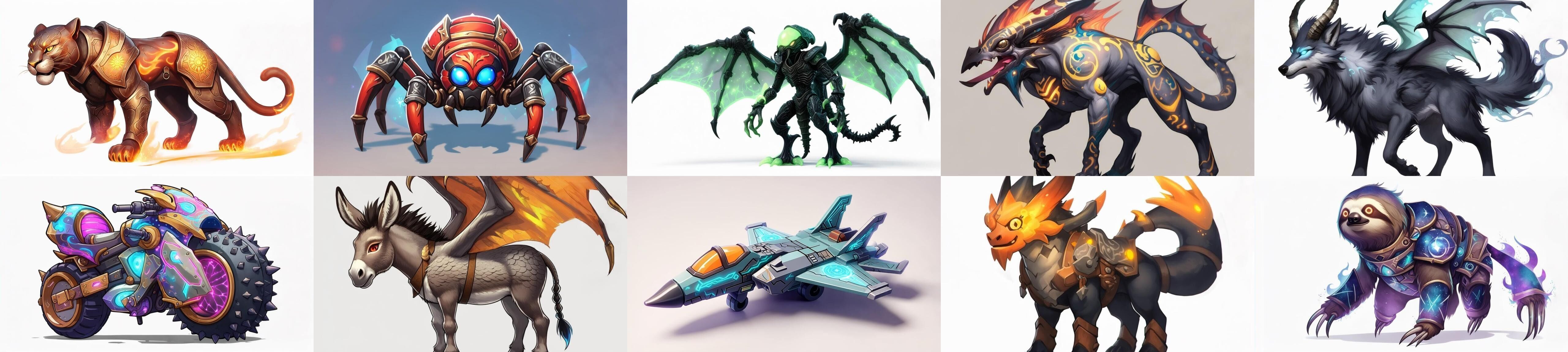 Base Mount bundle 7 pack 100 fbx Low-poly 3D model_6