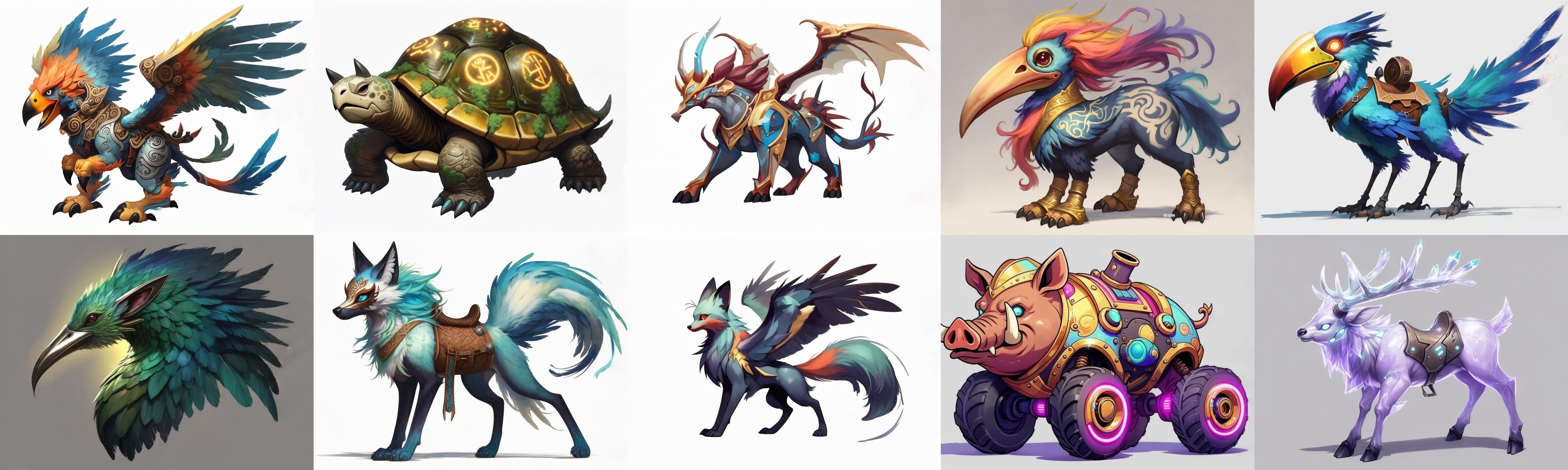 Base Mount bundle 7 pack 100 fbx Low-poly 3D model_8