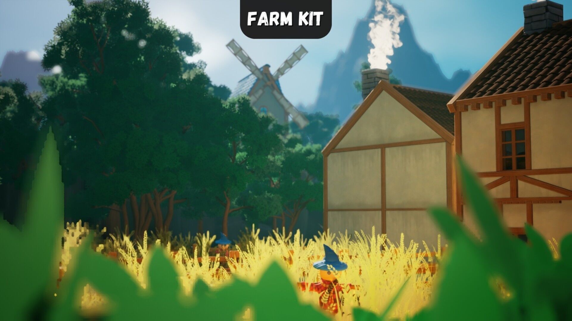 Stylized Village Low-poly 3D model_6