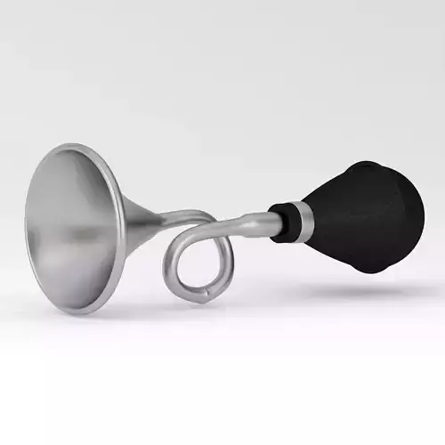 Vintage Vehicle Horn Silver 01