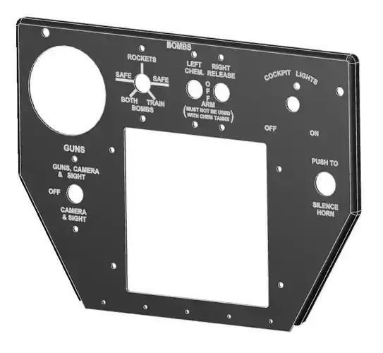 Pilots Front Switch Box Panel - P-51D - 122-54005