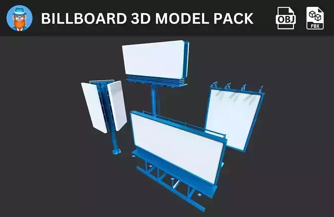 Billboard Empty 3D Model Pack