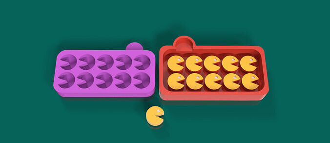 Pac Man Cavity Mold Fun Easy  Efficient Free 3D print model