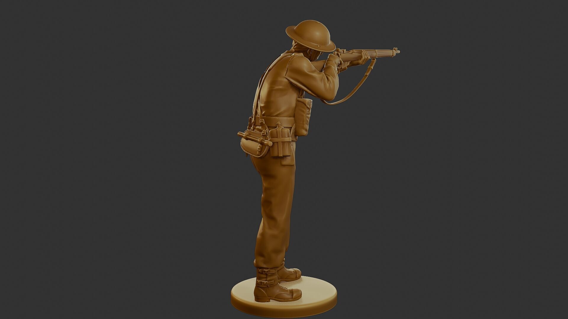 British Soldier WW2 B1 001 3D print model_7