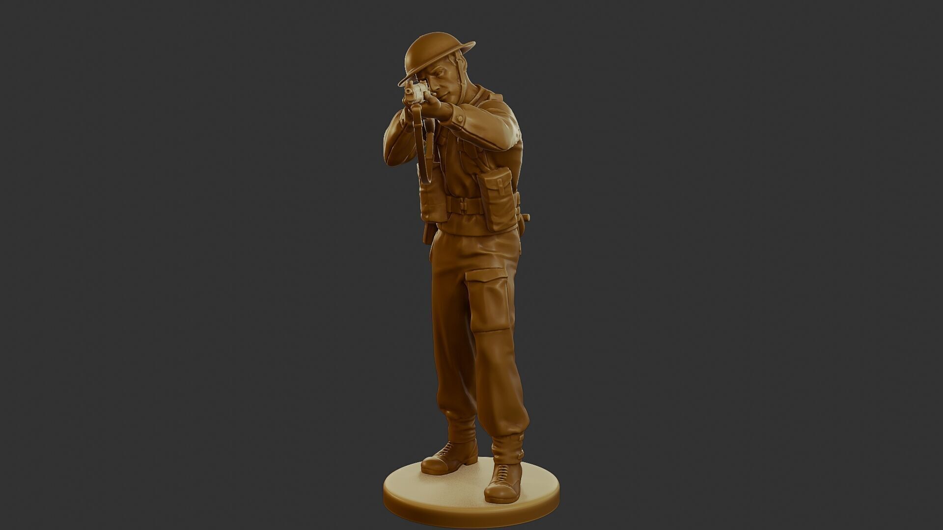 British Soldier WW2 B1 001 3D print model_11