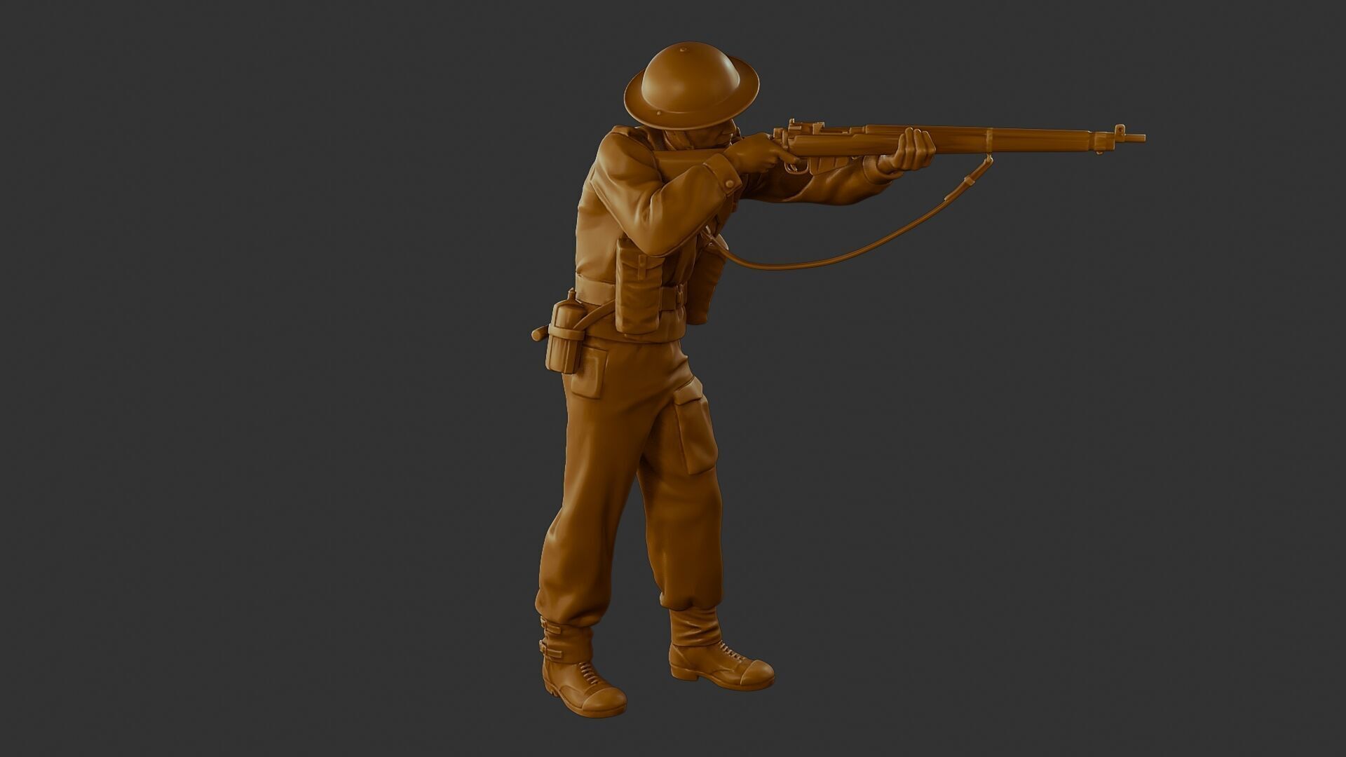 British Soldier WW2 B1 001 3D print model_30