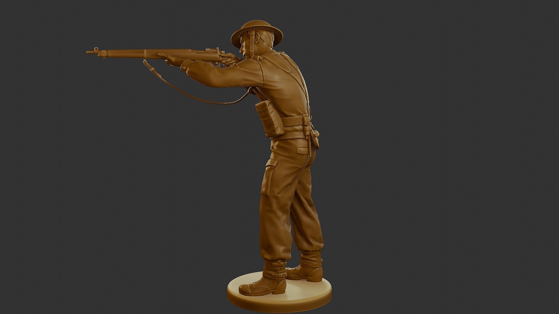 British Soldier WW2 B1 001 3D print model_3