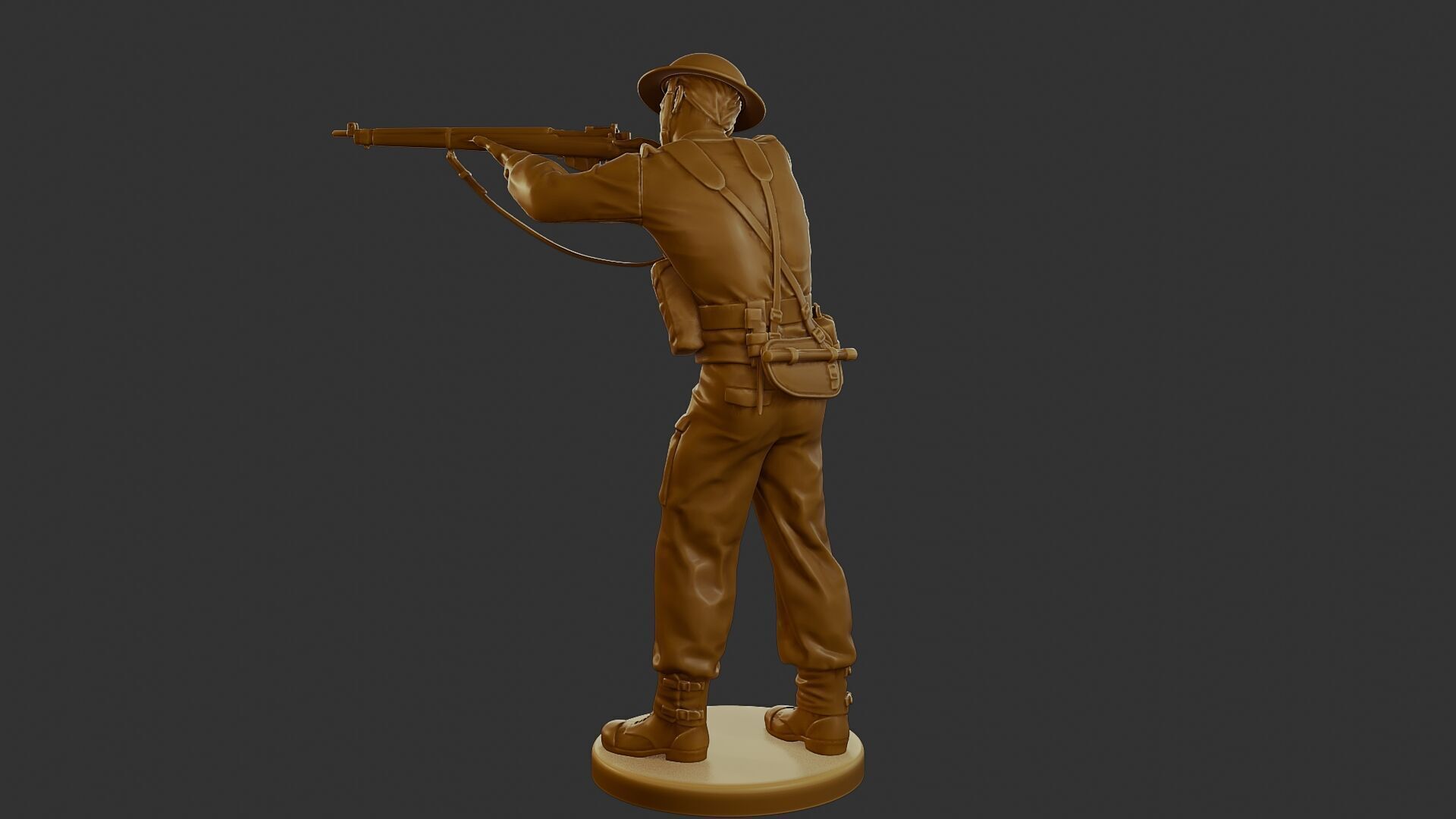British Soldier WW2 B1 001 3D print model_4