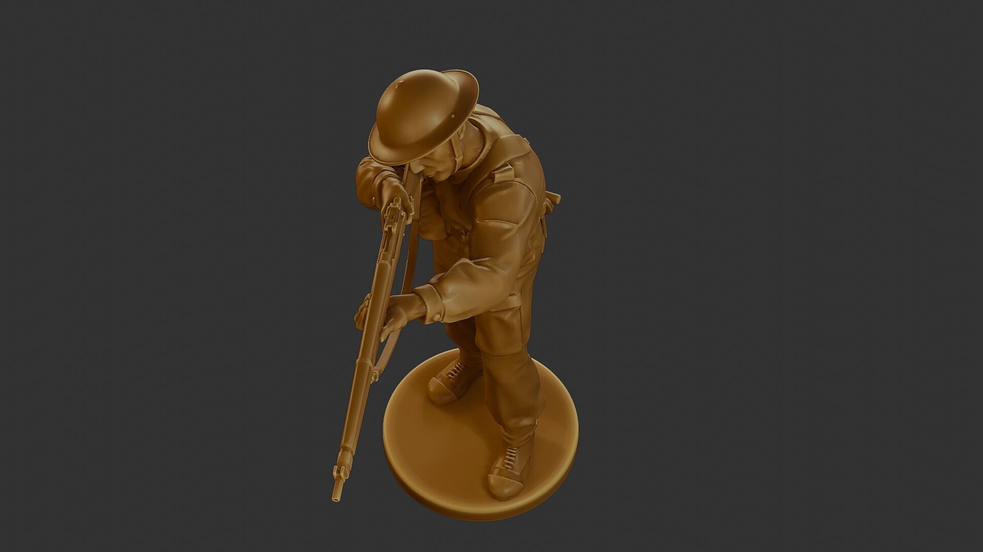 British Soldier WW2 B1 001 3D print model_14
