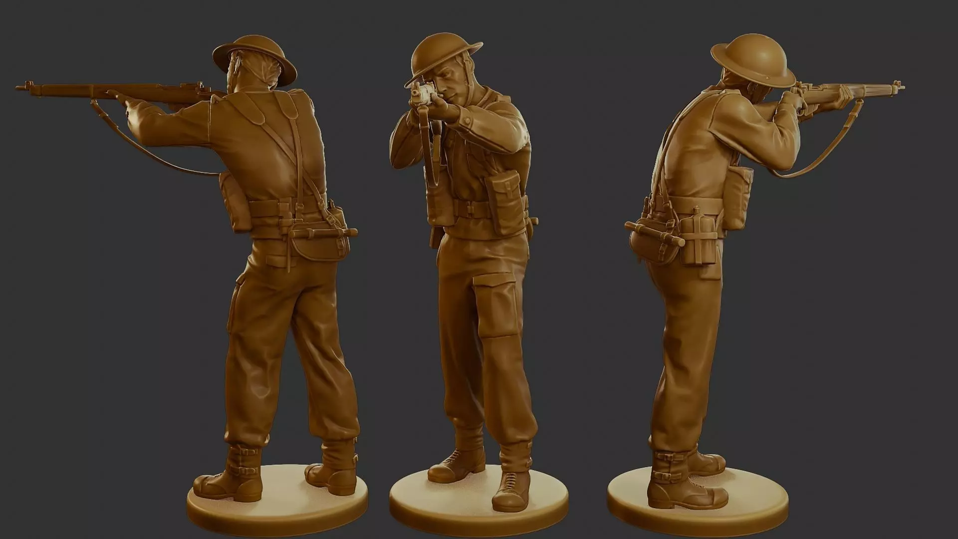 British Soldier WW2 B1 001 3D print model_0