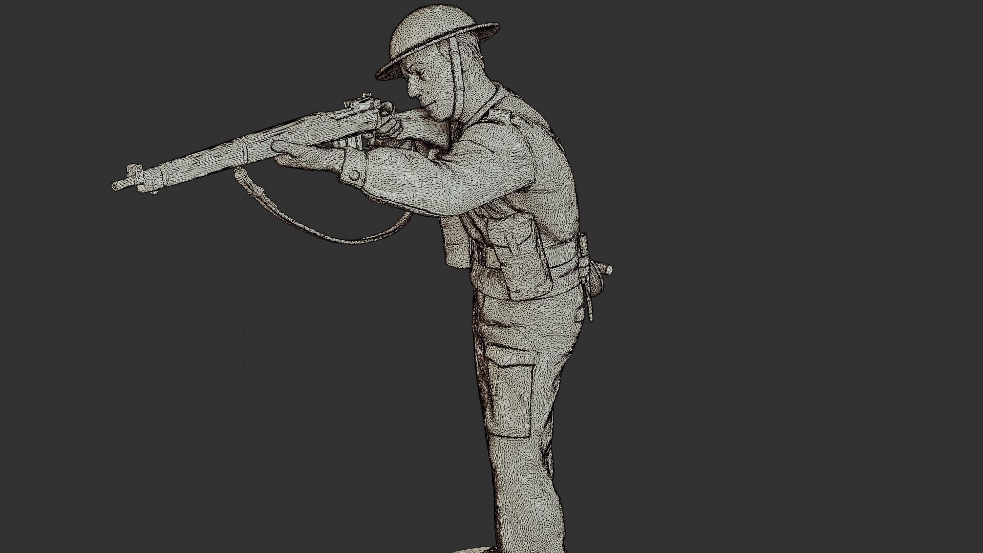 British Soldier WW2 B1 001 3D print model_12
