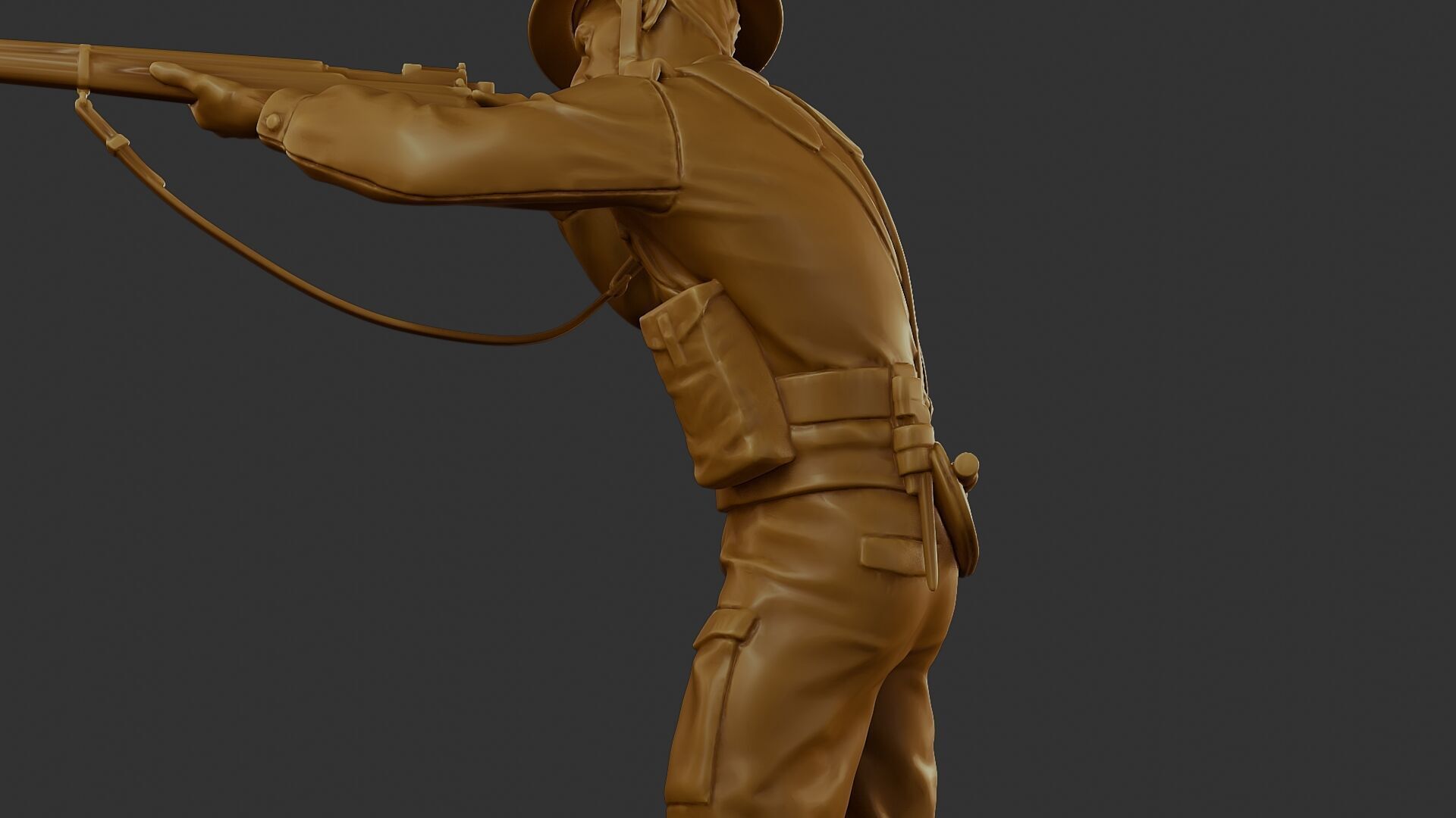 British Soldier WW2 B1 001 3D print model_17