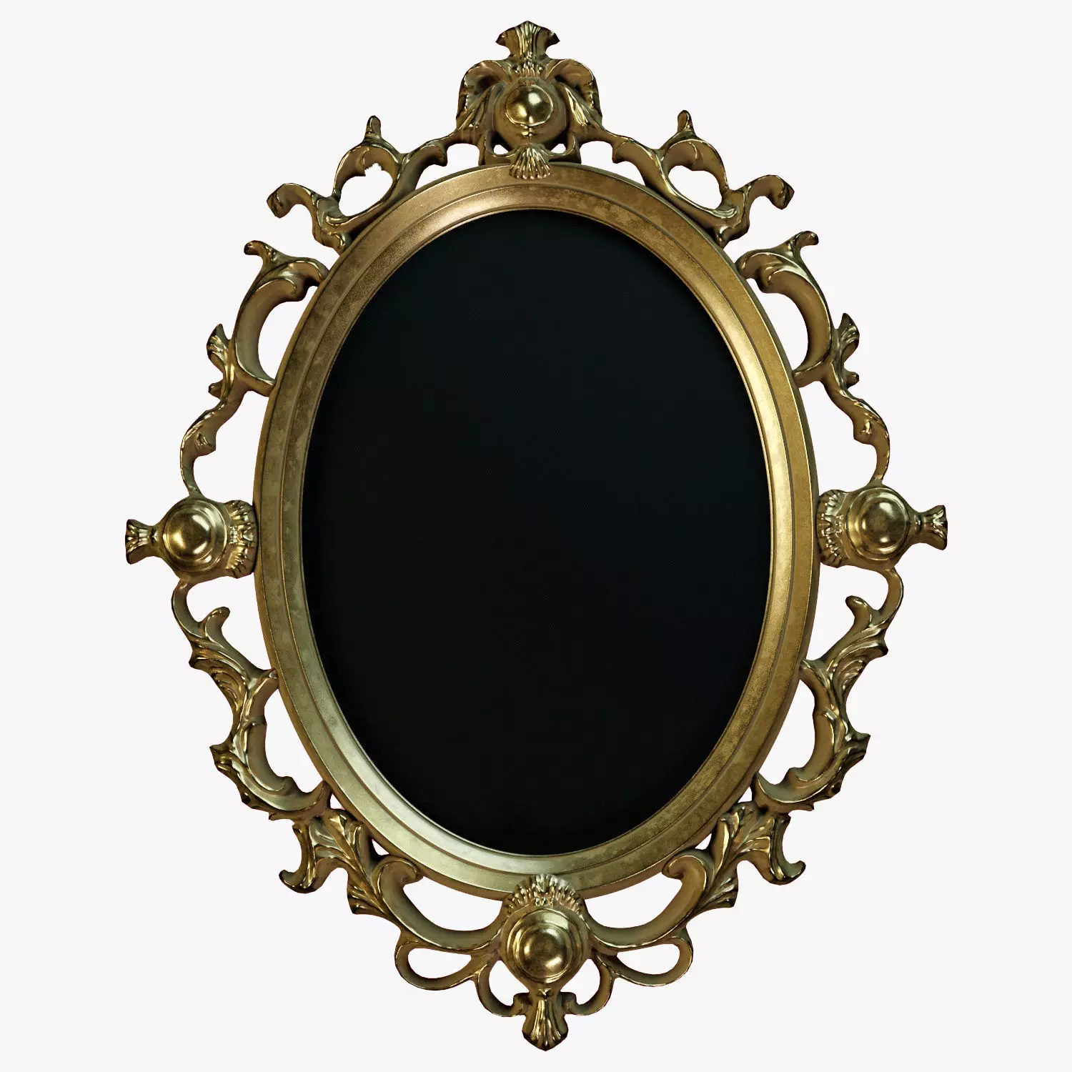 Oval Mirror Frame PBR Low-poly 3D model