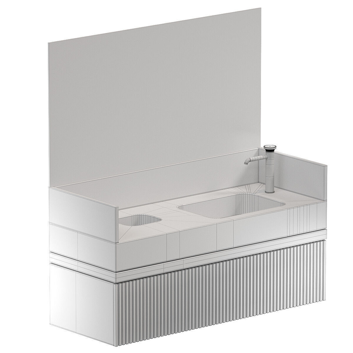 Marble sink 3D model_1