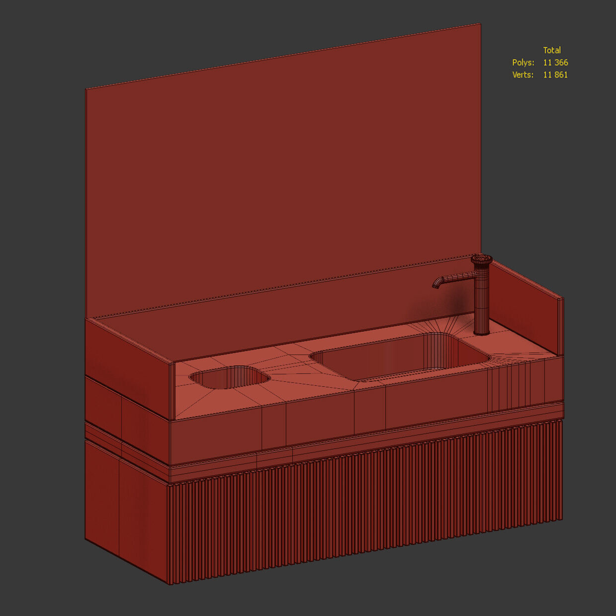 Marble sink 3D model_3