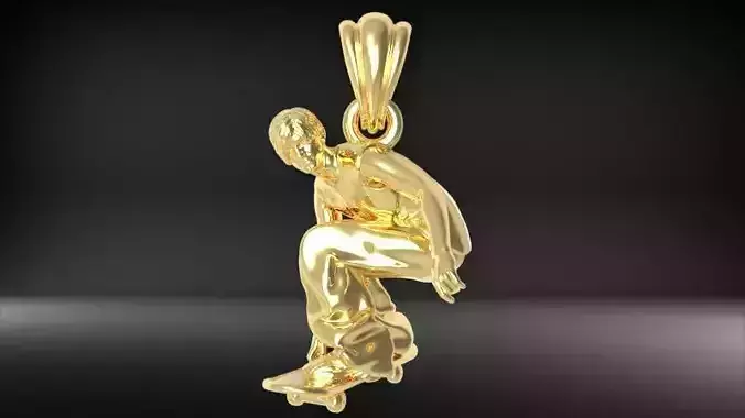 Skateboarder  Pendant 3D print model