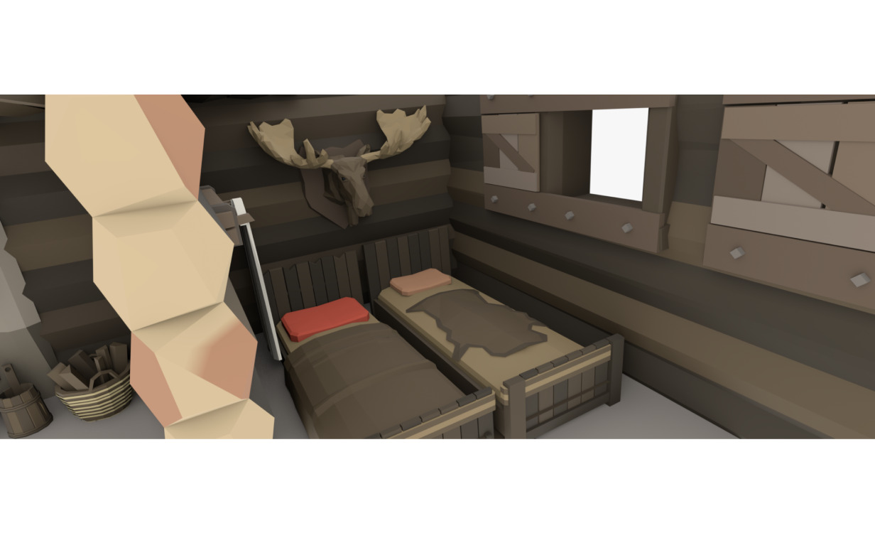 Stylized Low-Poly Game Village House for Creative Projects Free low-poly 3D model_14