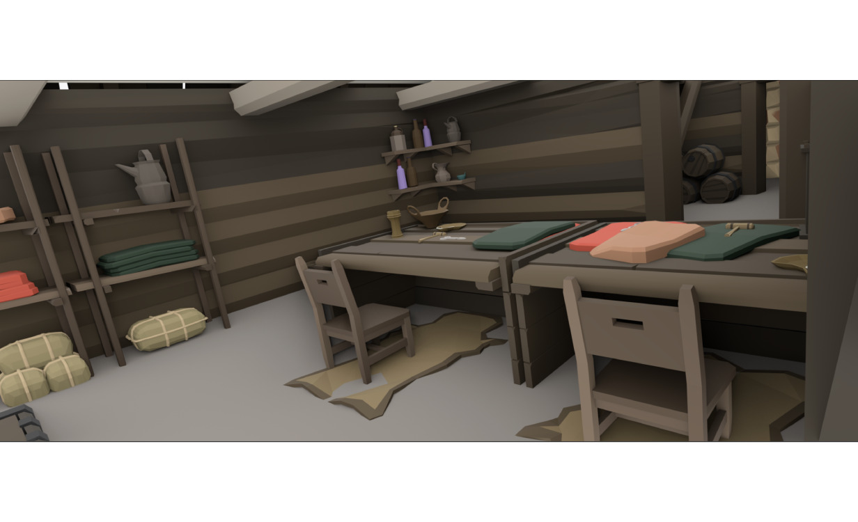 Stylized Low-Poly Game Village House for Creative Projects Free low-poly 3D model_15