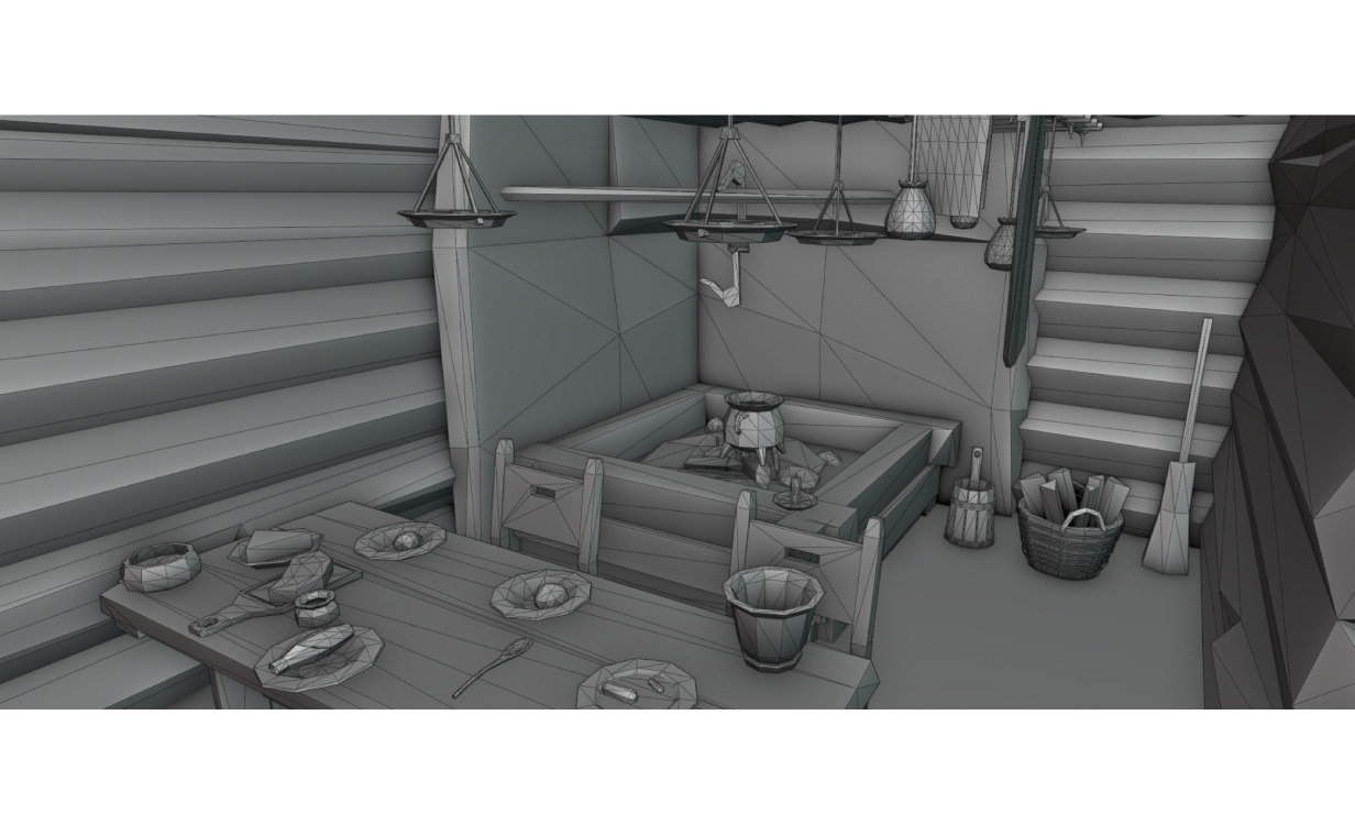 Stylized Low-Poly Game Village House for Creative Projects Free low-poly 3D model_23