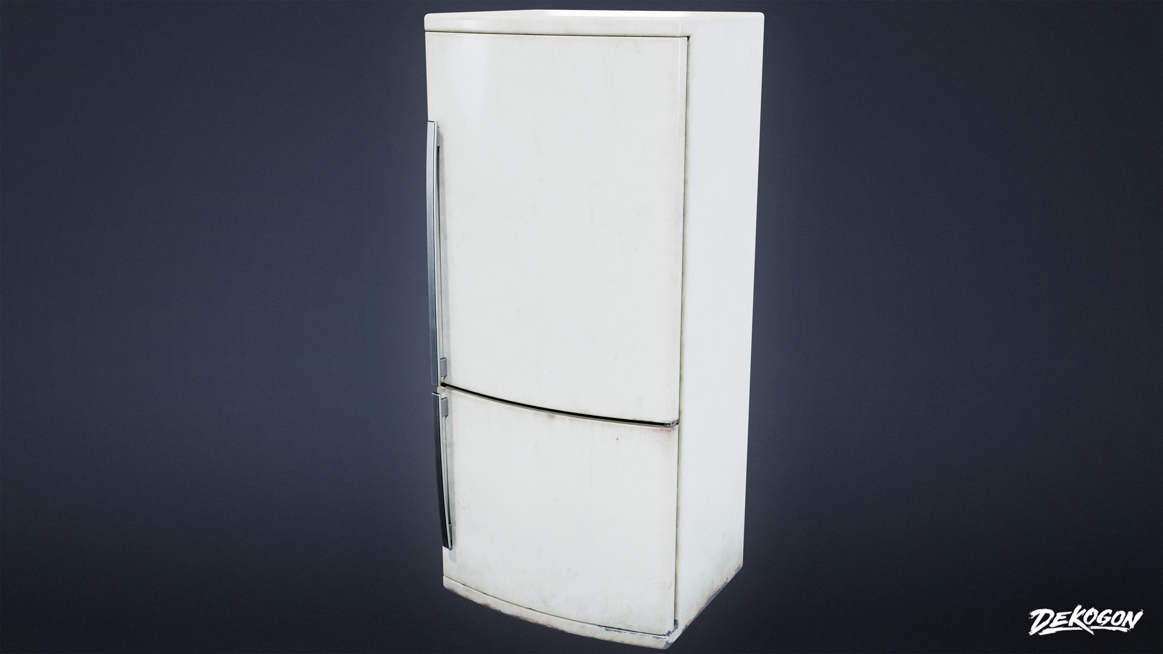 SUBURBS - Refrigerator 04 - LOW POLY AND NANITE Low-poly 3D model_1