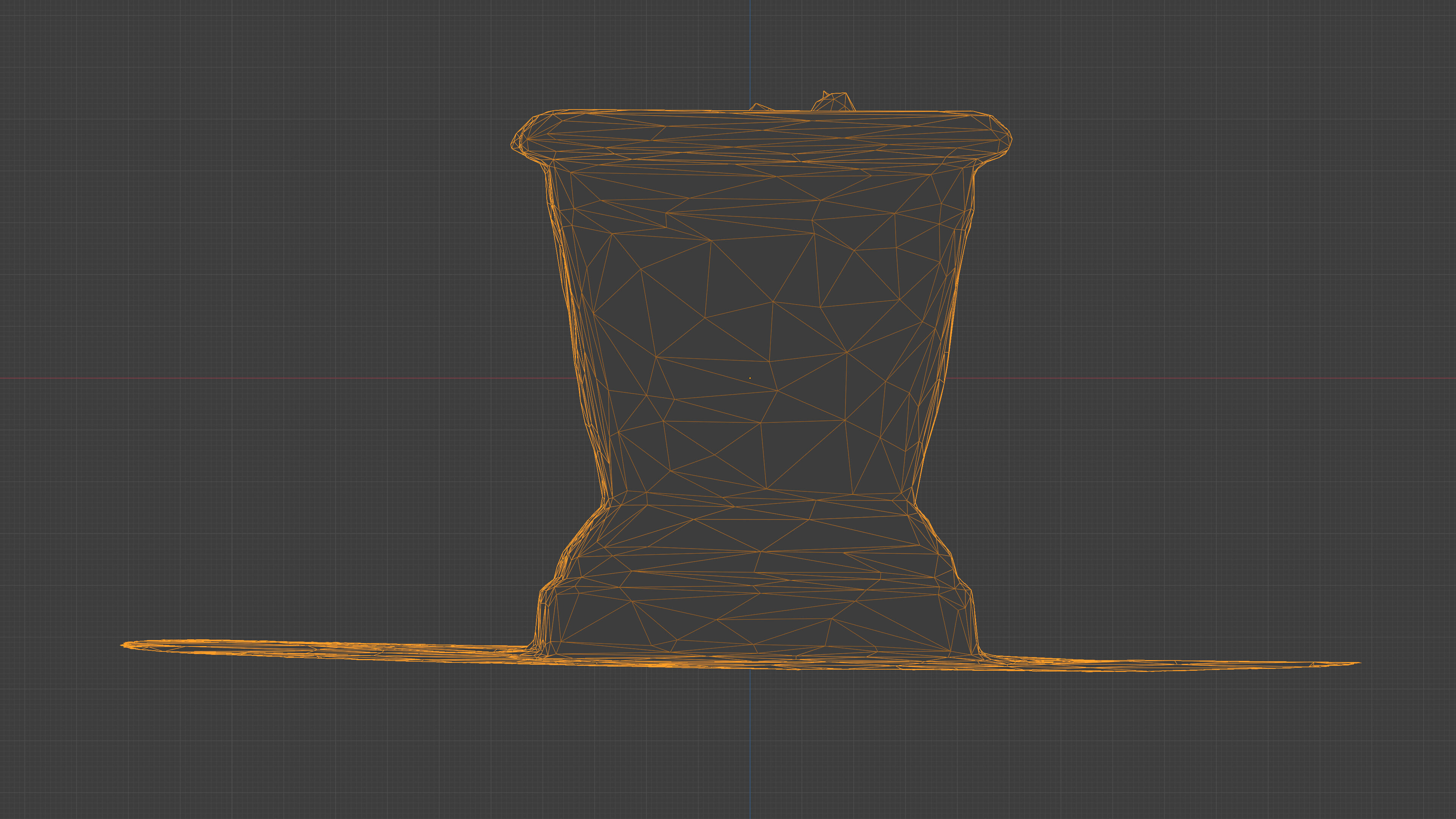 Photorealistic 3D scan of concrete empty planter Low-poly 3D model_4