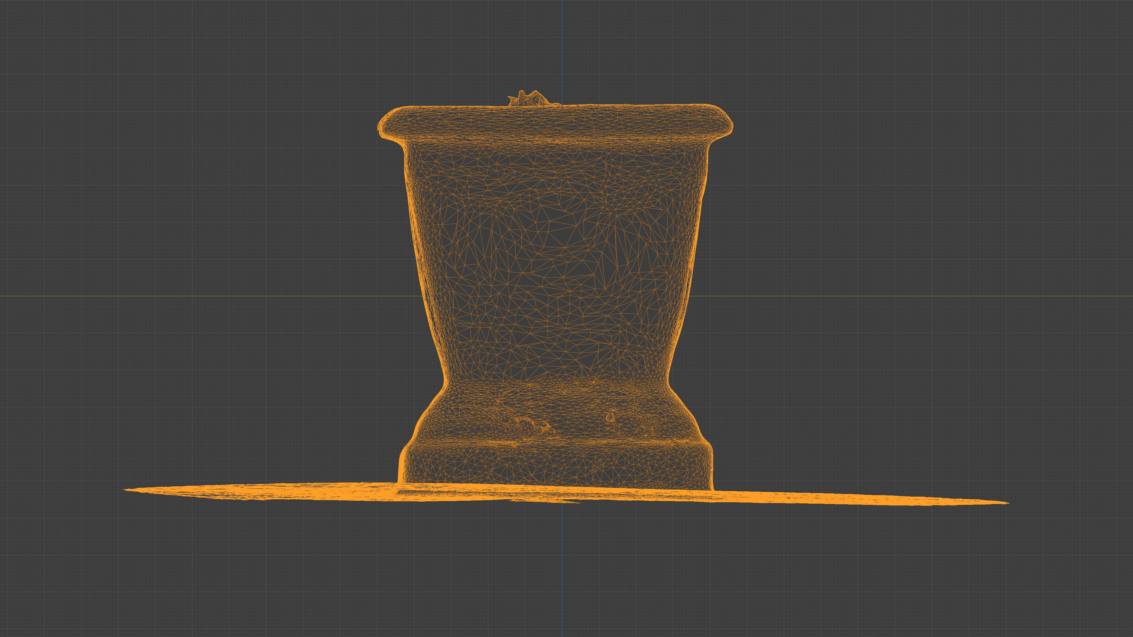 Photorealistic 3D scan of concrete empty planter Low-poly 3D model_30