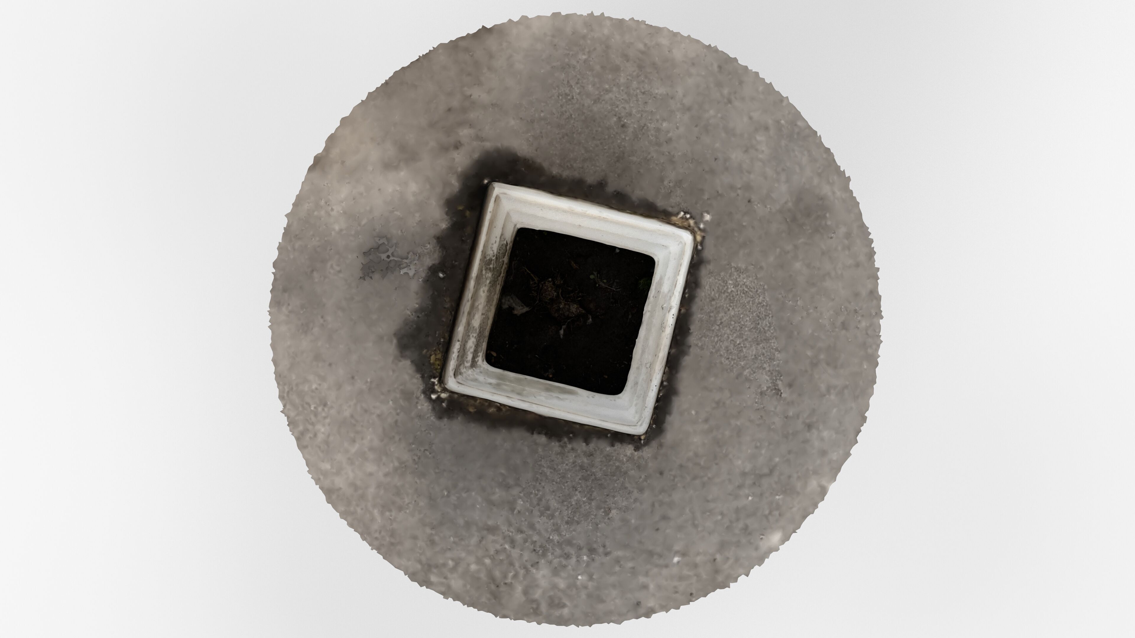 Photorealistic 3D scan of concrete empty planter Low-poly 3D model_10