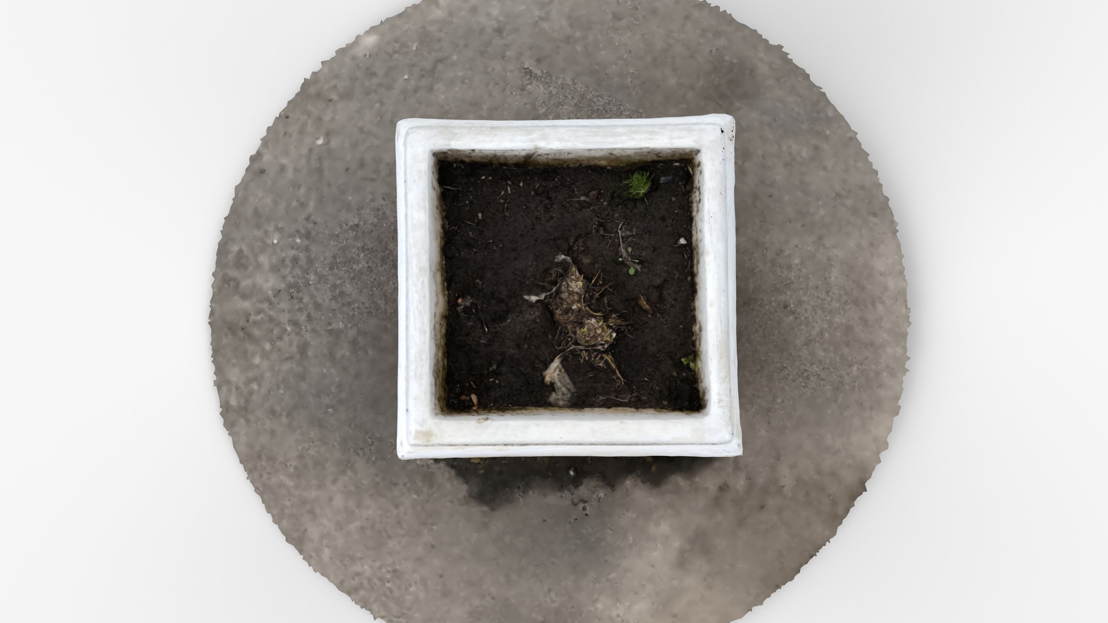 Photorealistic 3D scan of concrete empty planter Low-poly 3D model_15