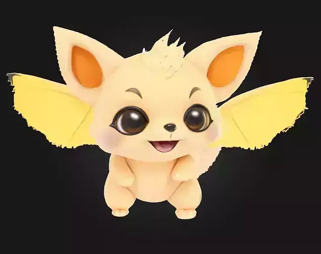 Chibi Flying Fox 3D Model High Detail  Print Ready Stable 