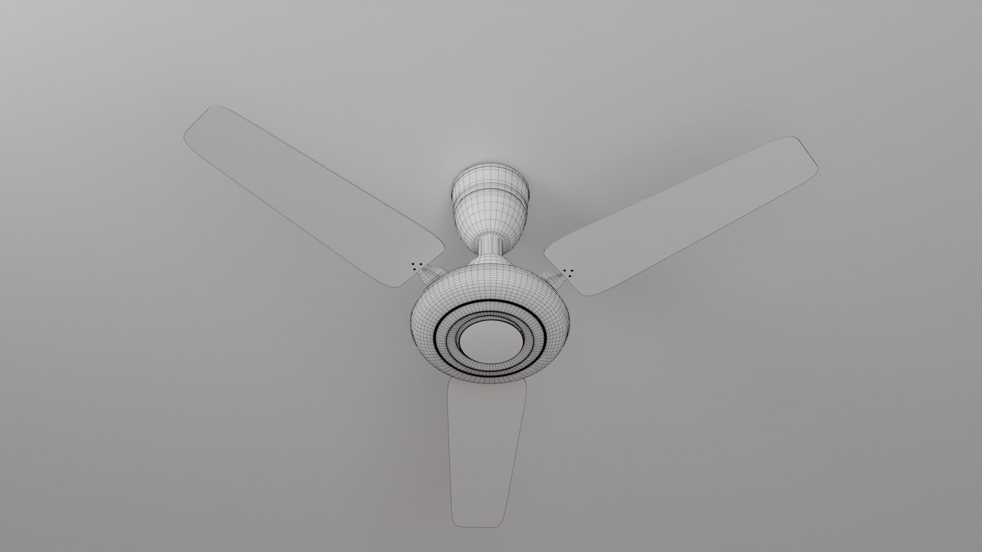 3D Render of a Ceiling Fan Low-poly 3D model_1