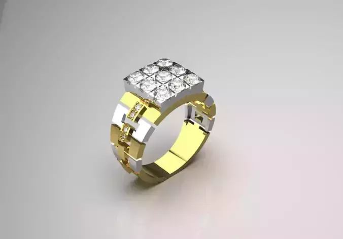 Luxury man Rolex design diamond ring model ror0044